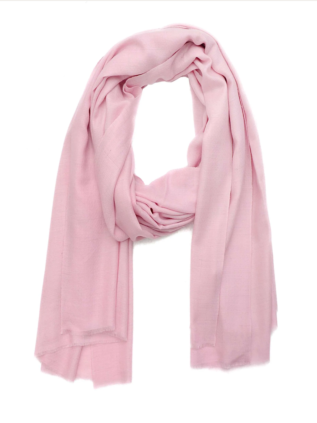 Pashmina Handloom Solid Shawl - Baby Pink