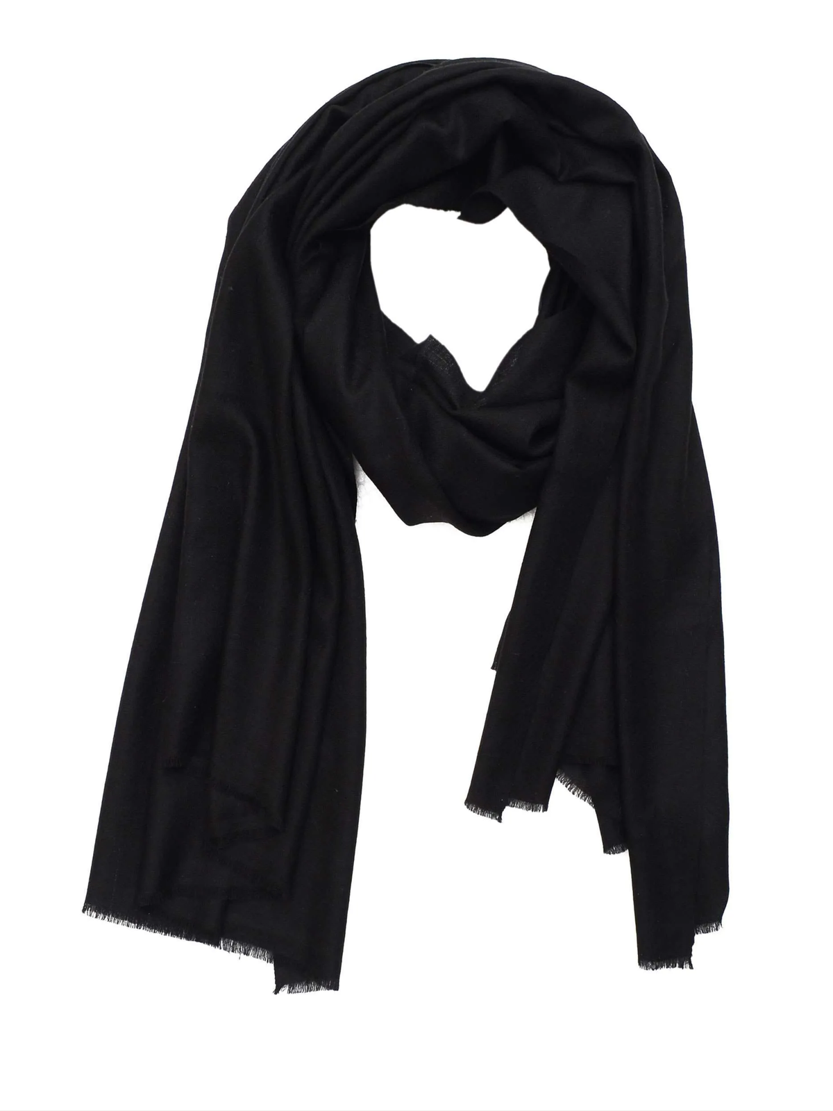 Pashmina Handloom Solid Shawl - Black