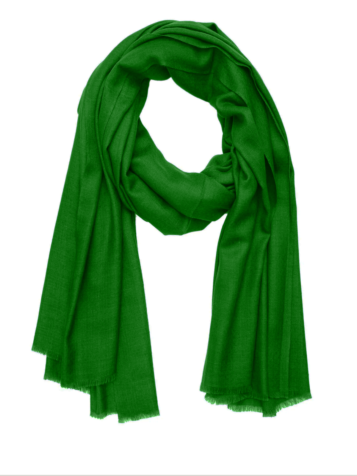 Pashmina Handloom Solid Shawl - Forest Green