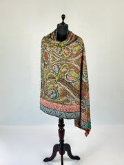 Pashmina Unisex Handloom Kashmiri Kalamkari Shawl