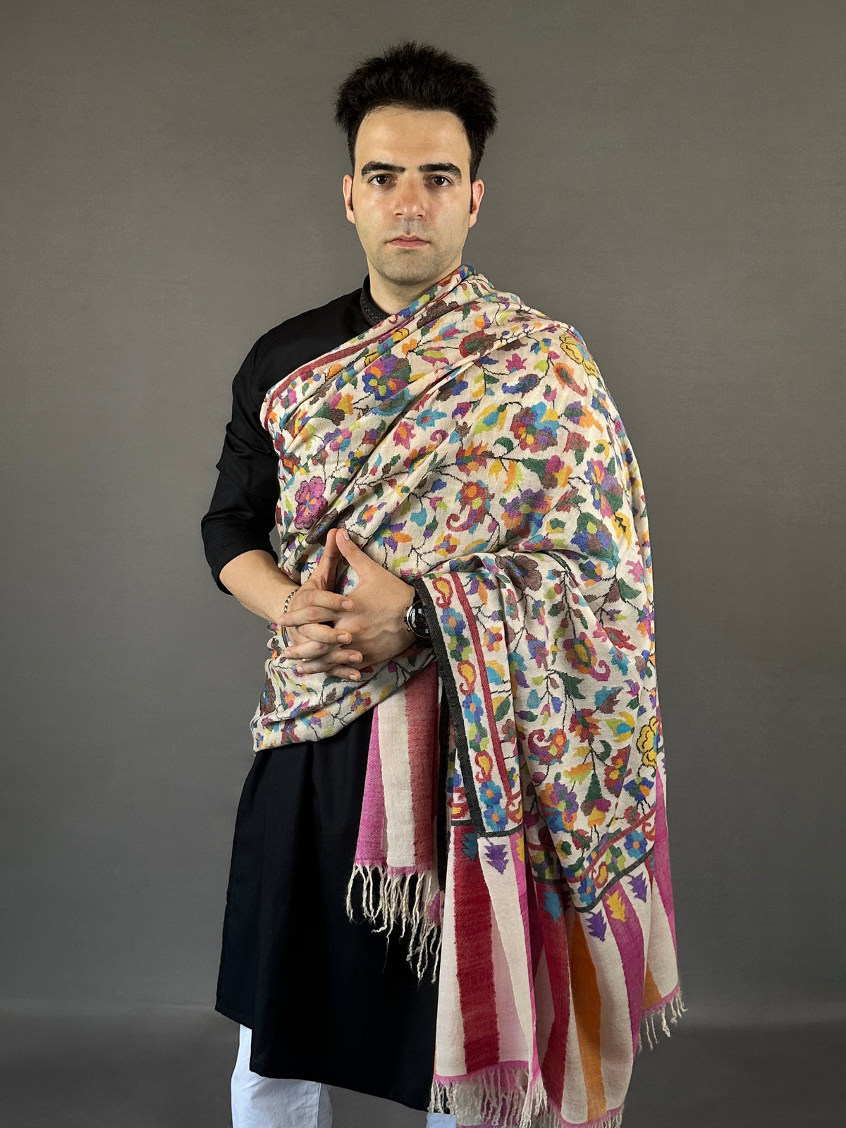 Pashmina Men's Handloom Kani Shawl