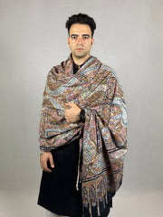 Pashmina Men's Handloom Kashmiri Kalamkari Shawl