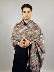 Pashmina Men's Handloom Kashmiri Kalamkari Shawl