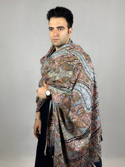 Pashmina Men's Handloom Kashmiri Kalamkari Shawl