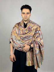 Pashmina Men's Handloom Kashmiri Kalamkari Shawl