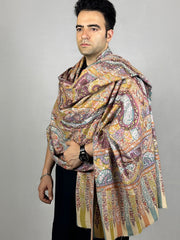 Pashmina Men's Handloom Kashmiri Kalamkari Shawl