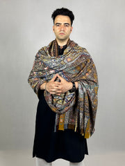 Pashmina Men's Handloom Kalamkari Shawl