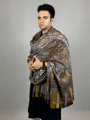 Pashmina Men's Handloom Kalamkari Shawl