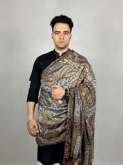 Pashmina Men's Handloom Kalamkari Shawl