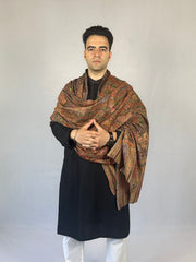 Pashmina Men's Handloom Kashmiri Kalamkari Shawl