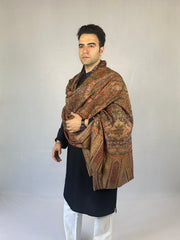 Pashmina Men's Handloom Kashmiri Kalamkari Shawl