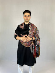 Pashmina Men's Handloom Kalamkari Shawl