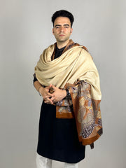 Pashmina Men's Handloom Kalamkari Shawl